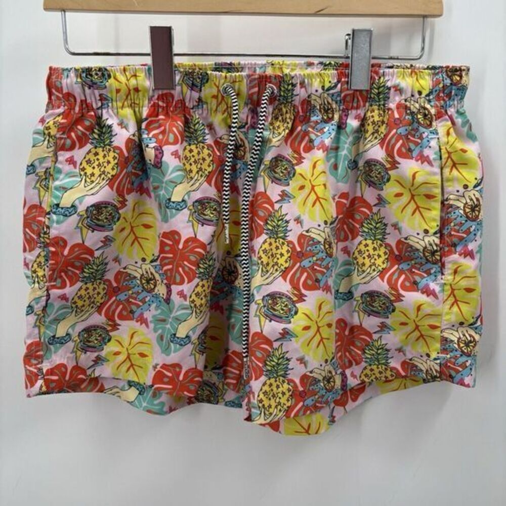 Men's Boardies Surfing Graphic Swim Trunks Shorts Pineapple Leaves Size Large 5A